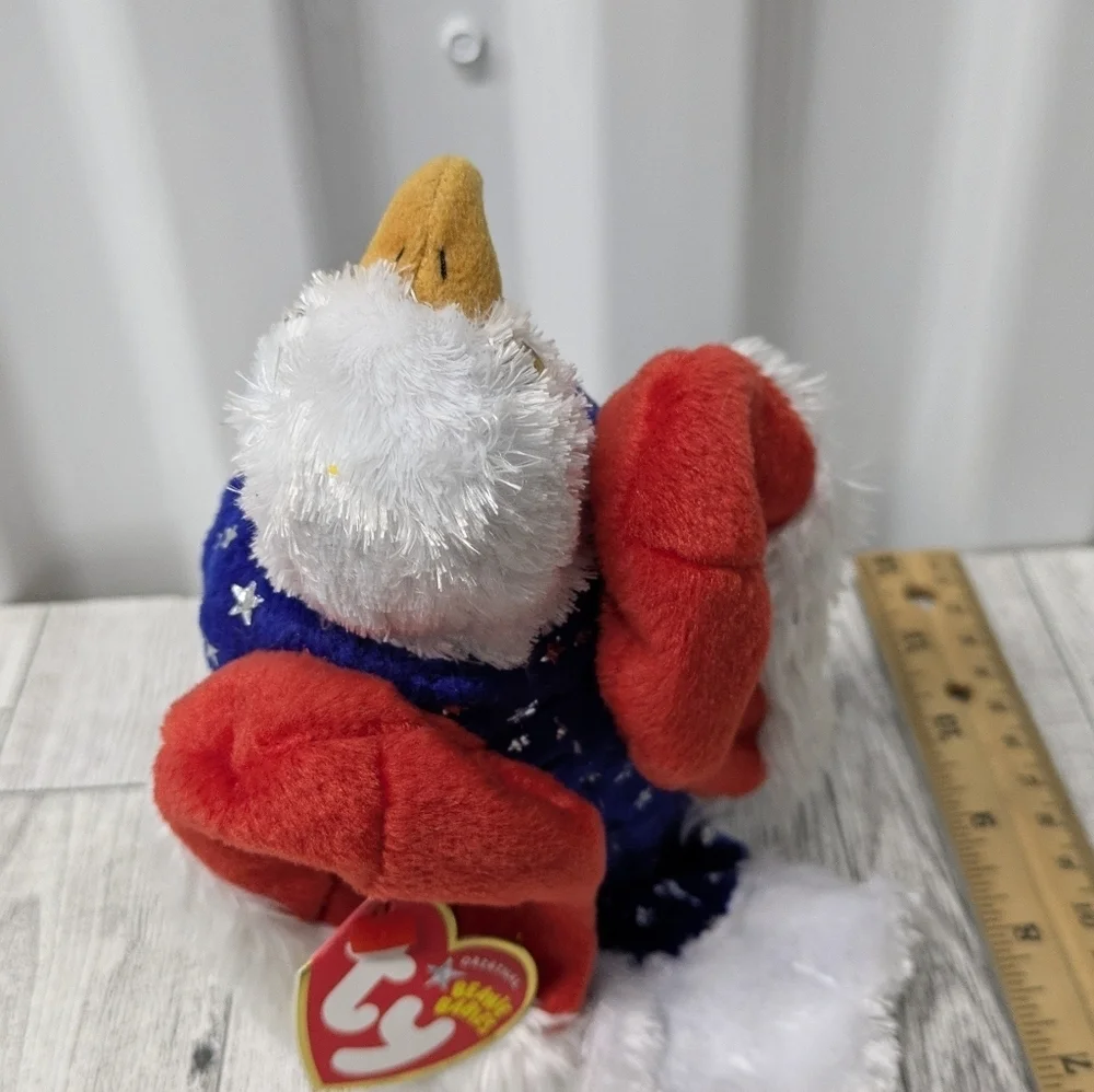 Ty Free Plush Eagle Toy with Red, White, and Blue